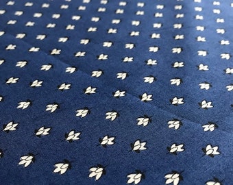 Fabric - Zara and its Little Fleurs de Lys - Navy Blue Background