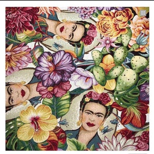 Tissu Frida Tropique Jacquard / Gobelin Multicolore image 4