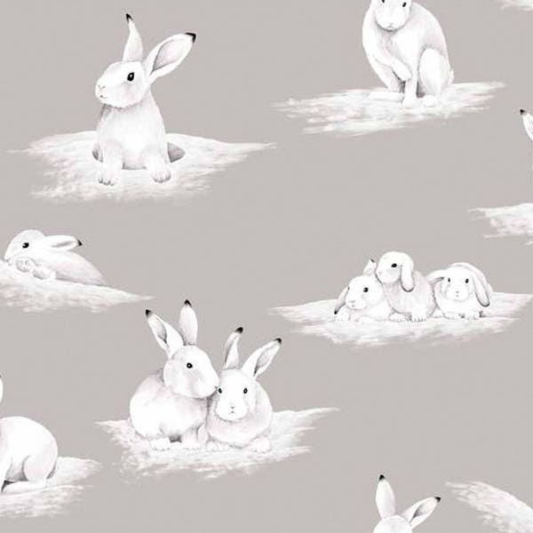 Fabric - Rabbits - Width 280 cm / 140 cm - Maison Thévenon