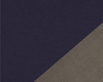 Fabric - Plain Navy Blue Softshell & Bruno Bear Softshell