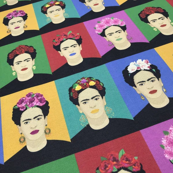 Tissu - Frida Style Warhol  - Demi Panama - Multicolore - Vintage