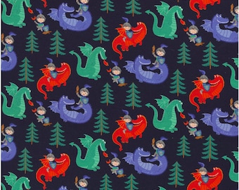Jersey fabric - Ritter Drachenherz - by Sandra Kretzmaan - Oeko Tex Standard 100