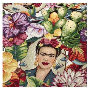 Tissu Frida Tropique Jacquard / Gobelin Multicolore image 2