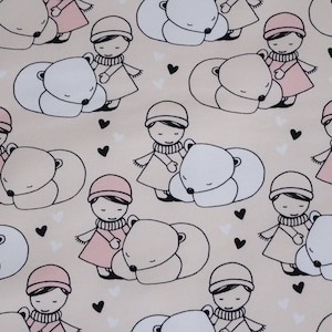 Softshell Fabric - The Little Girl and the Pooh - Nano Softshell