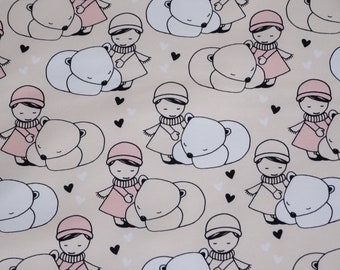 Softshell Fabric - The Little Girl and the Pooh - Nano Softshell