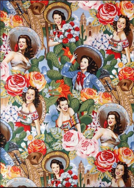 Tissu Haute Qualité - Las Senoritas - Version 1 - Alexander Henry