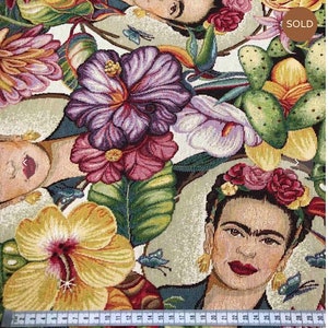 Tissu Frida Tropique Jacquard / Gobelin Multicolore image 5