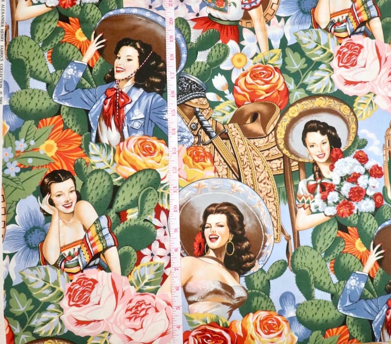 High Quality Fabric - Las Senoritas - Version 1 - Alexander Henry image 9