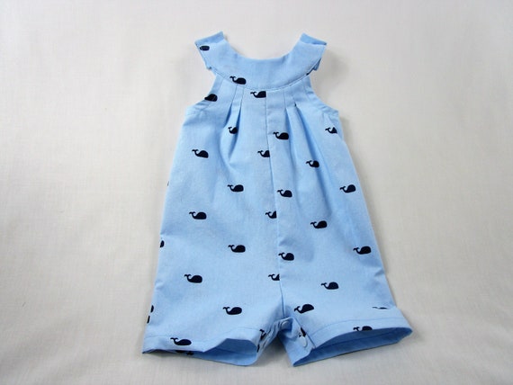 whale romper baby