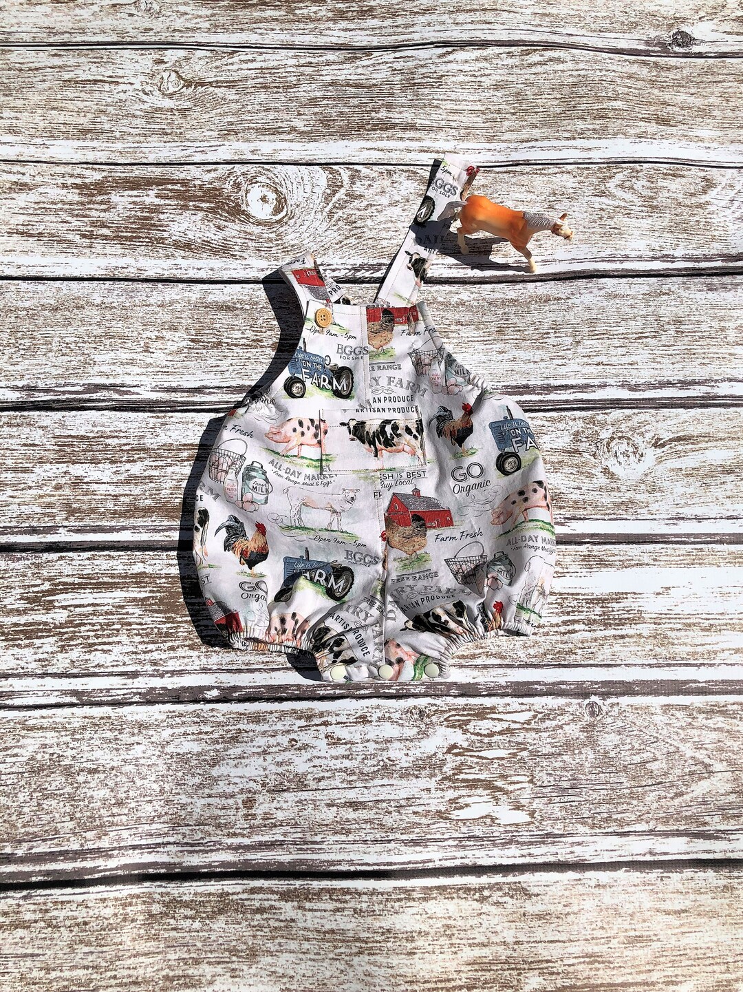 Baby Toddler Dairy Farm Romper Baby Animal Romper Farm Etsy