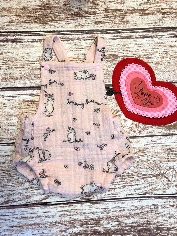 bunny romper baby girl