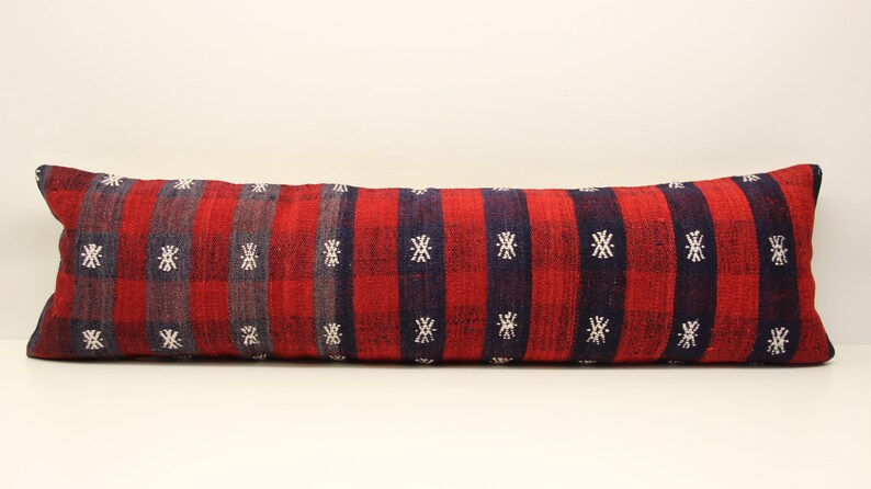 King size kilim pillow cover 14x48 inch 35x120 cm Bedding lumbar Kilim pillow cover extra long pillow cover Home Desing Oblong pillow T-209
