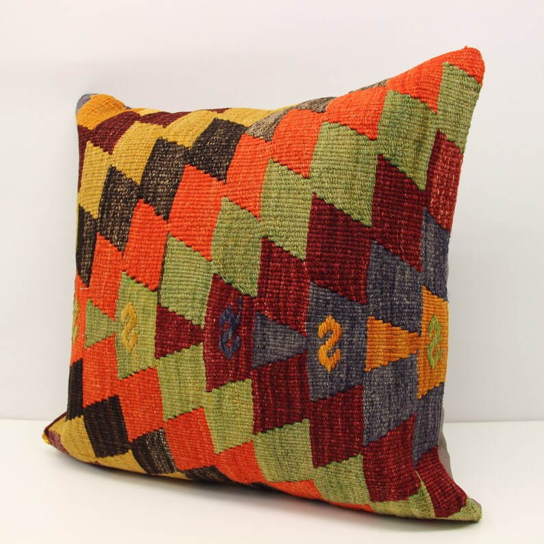 Throw Pillow cover 20x20 inch Retro Pillow Living Room Kilim pillow cover Novelty Home Decor Handmade Kilim cushion cover L-1337