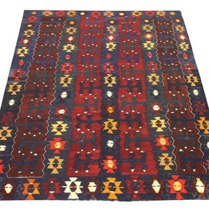 Oriental Vintage Kilim rug 7,6x5,5 feet Area rug Accent kilim rug Floor Kilim Rug Turkish Rugs Handmade Kilim Rug  TR-1855