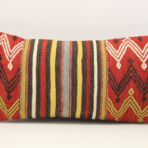 Rivestimento per cuscino kilim anatolico 12x24 pollici (30x60 cm) Cuscino etnico Kilim Cuscino sedia Cuscino accentuf Cuscino Getta cuscino Bolster Divano cuscino D-704