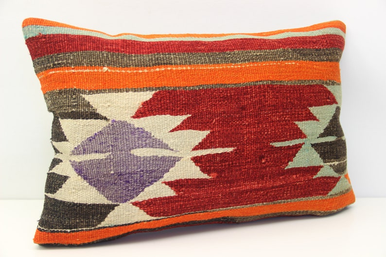 Turkish kilim pillow cover 16x24 inch 40x60 cm Novelty Lumbar Kilim pillow Unique Pillow Ethnic Pillow cover Kilim Cushion Cover F-254