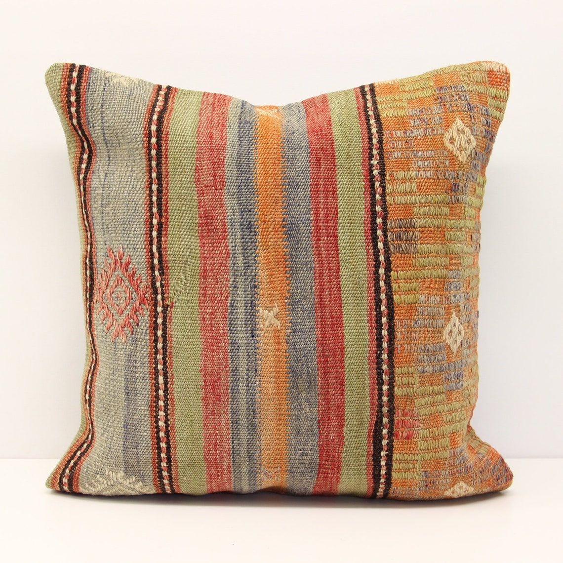 Throw Pillow Cover 20x20 Inch Retro Pillow Living Room Kilim Etsy