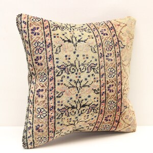 Turkish kilim pillow 14x14 inch Bohemian Kelim pillow Oriental Cushion cover Anatolian Art deco pillow cover Vintage Sofa pillow SL-1007