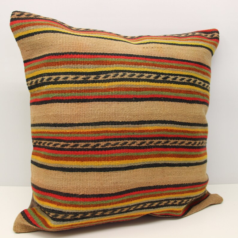 Kilim Pillow Cover 24x24 Inch 60x60 Cm Huge Kilim Pillow Etsy