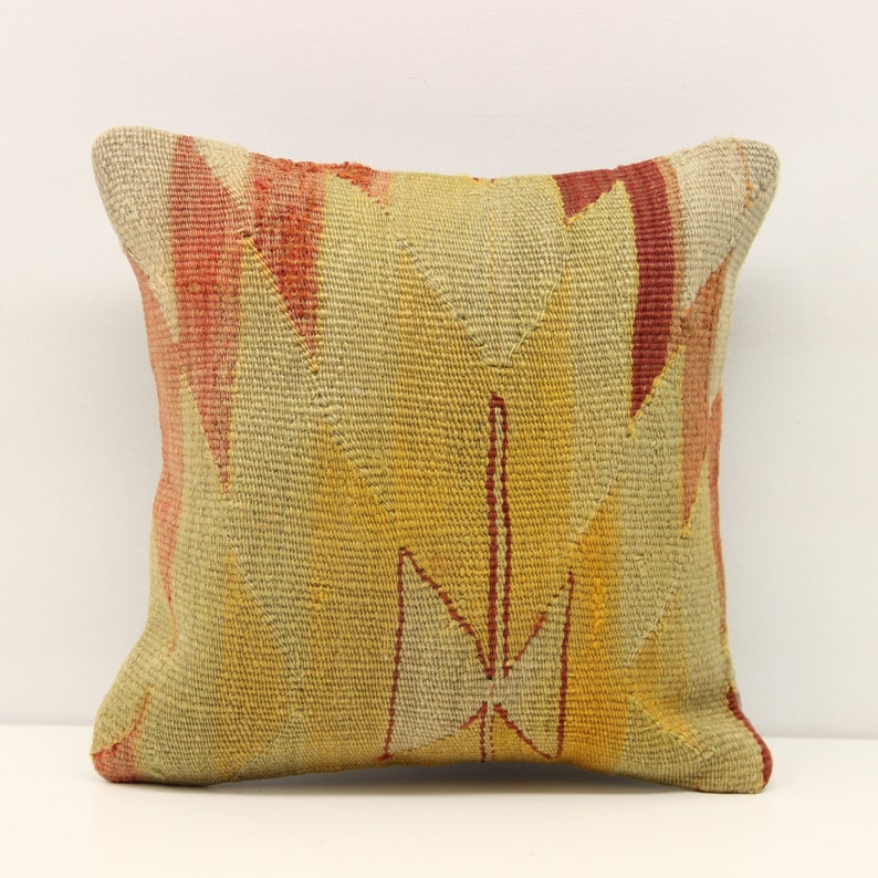 Accent kilim pillow cover 12x12 inch Natural Pillow Throw Etsy