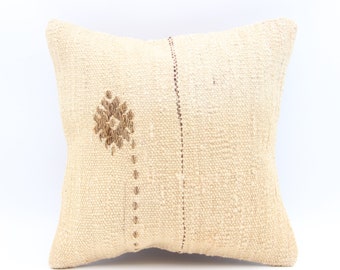 Handmade kilim pillow cover 12x12 inch Throw Decorative Small pillow cover Anatolian Vintage Pillow Bohemian Chair Oriental Pillow S-1506