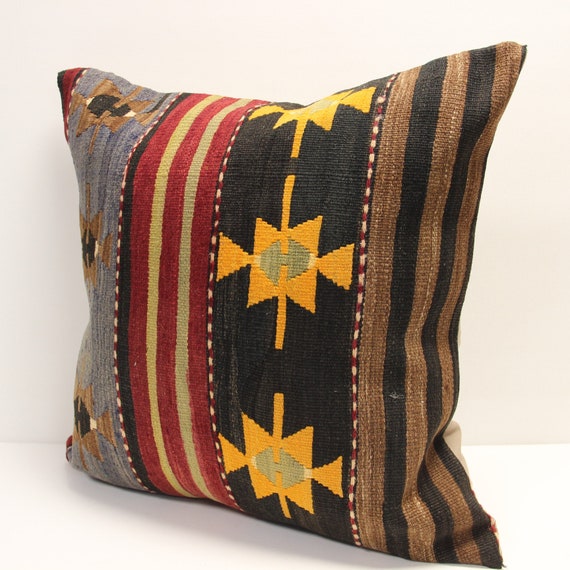 Home Décor Turkish huge kilim pillow cover 24x24 inch Sitting Kilim