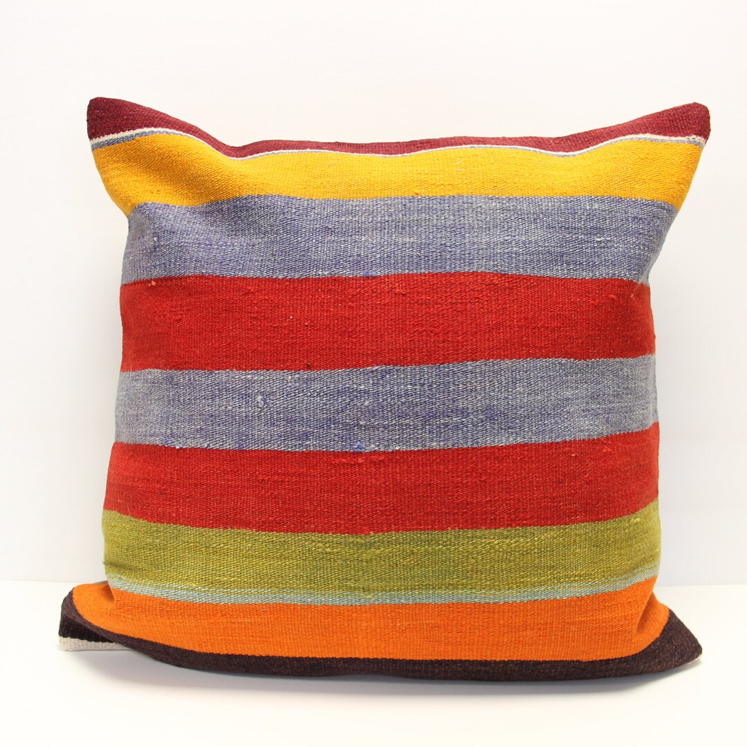 Kilim Pillow Cover 24x24 Inch 60x60 Cm Huge Kilim Pillow Home Design