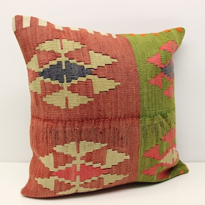 Throw Pillow cover 20x20 inch Retro Pillow Living Room Kilim pillow cover Novelty Home Decor Handmade Kilim cushion cover L-1303 image 1