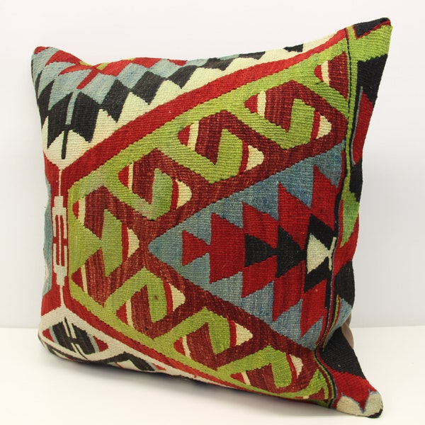 kilim pillow cover 24x24 inch (60x60 cm) Huge Kilim pillow Home Design Rustic Pillow cover Fireplace pillow King size pillow XL-438