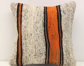 Funda de almohada Kilim turca vintage, 30 x 30 cm, diseño de chevron