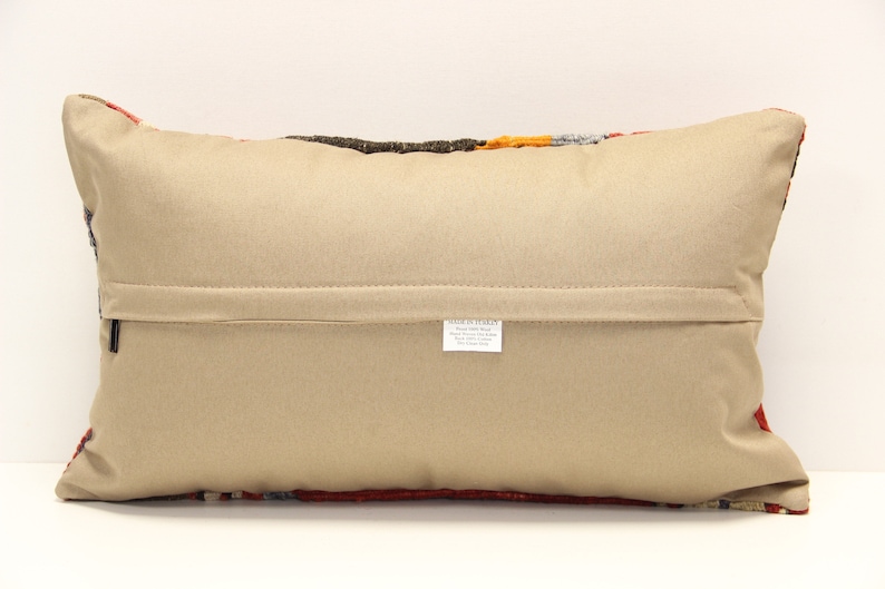 Turkish Kilim Pillow Cover 12x20 Inch Armchair Pillow Knitting Etsy