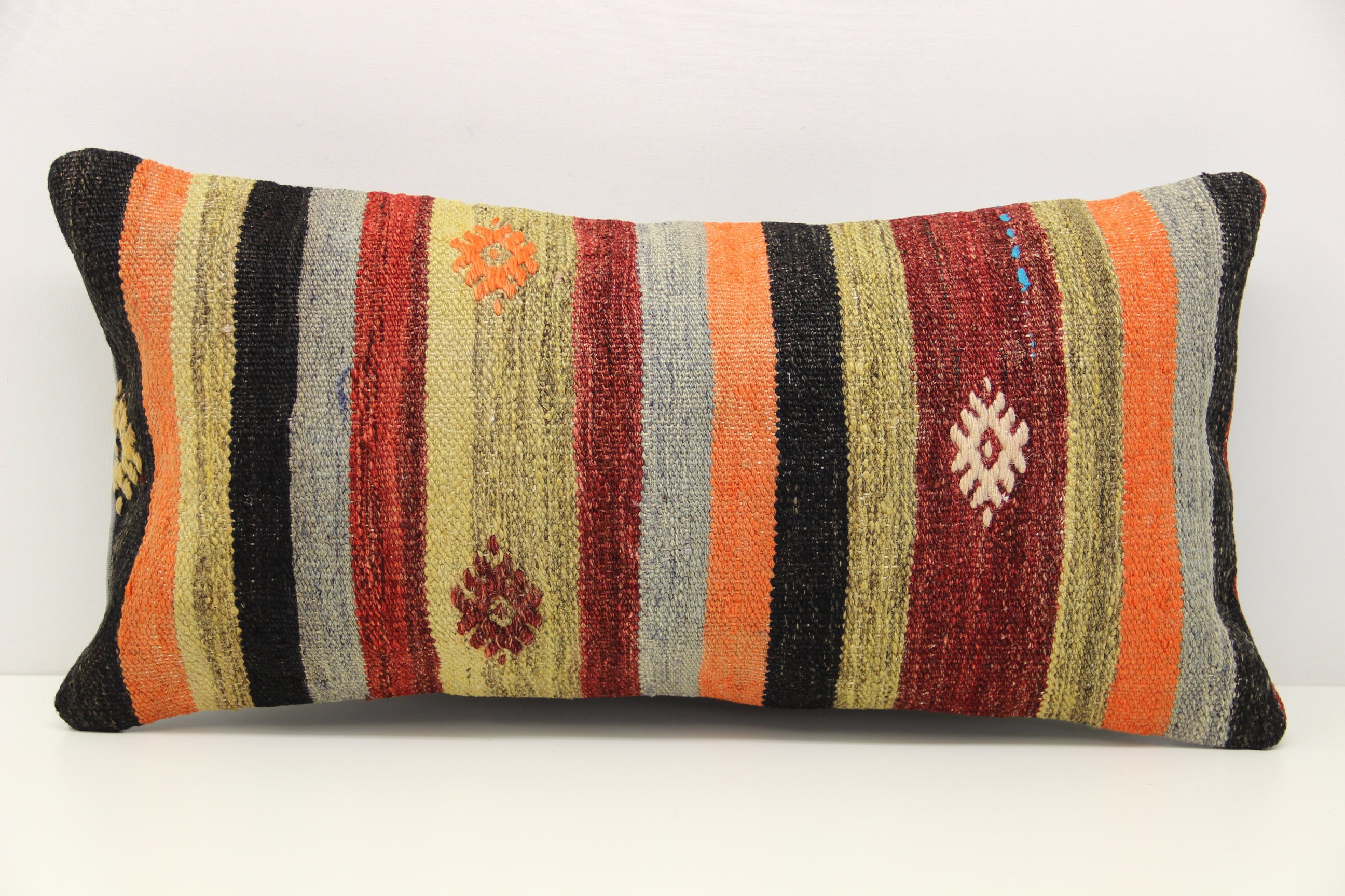 Anatolian Kilim Pillow Cover 12x24 Inch 30x60 Cm Ethnic Etsy UK