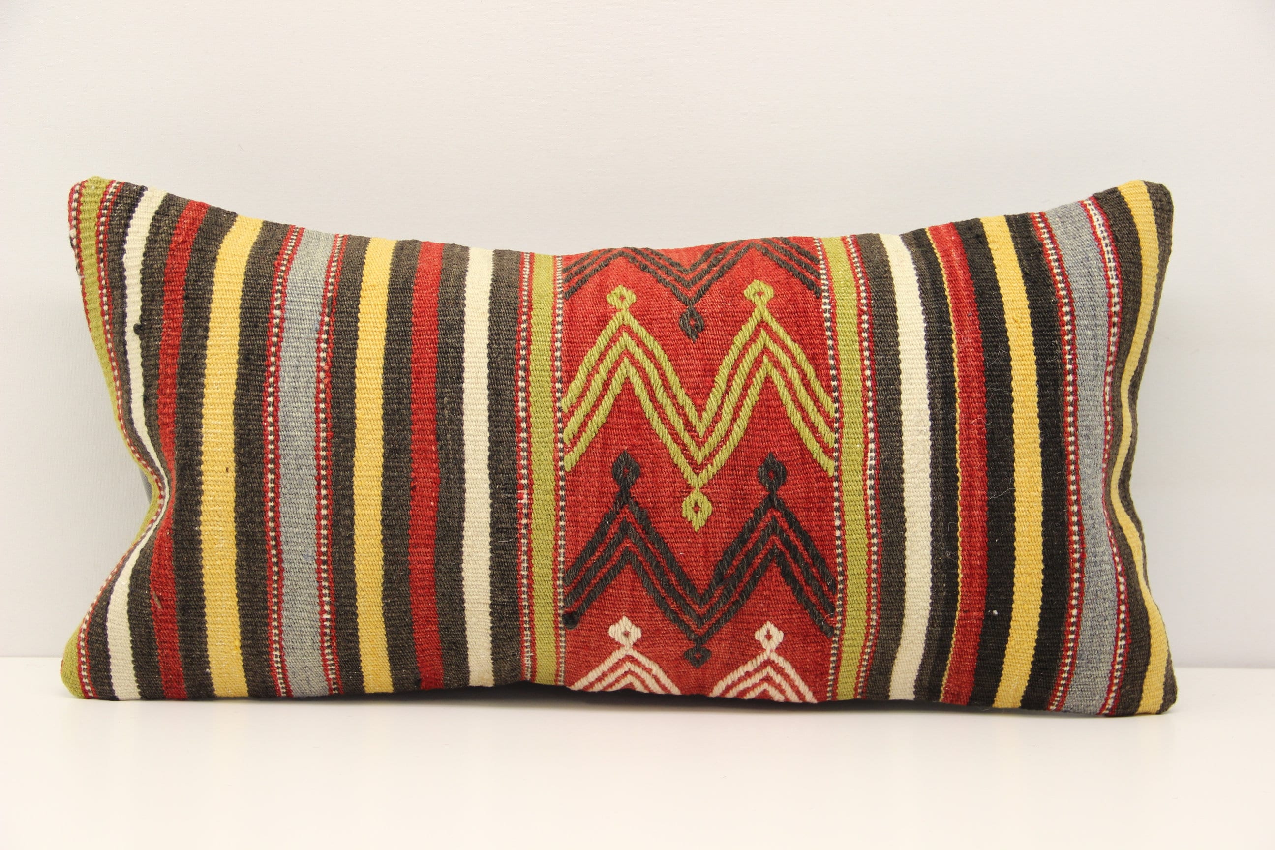 Anatolian Kilim Pillow Cover 12x24 Inch 30x60 Cm Ethnic Etsy UK