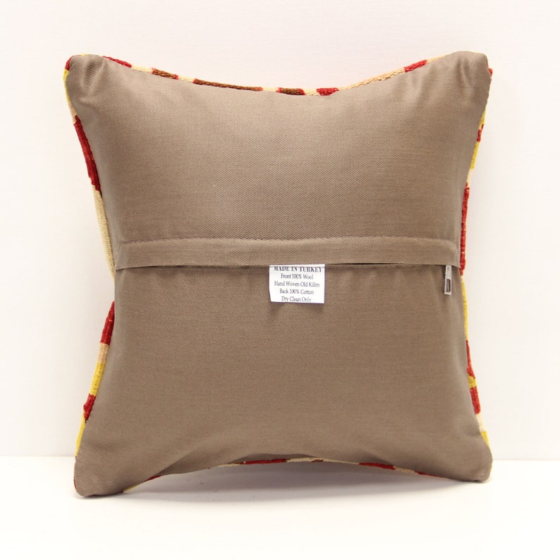 Accent kilim pillow cover 12x12 inch Natural Pillow Throw Kilim pillow cover Chevron Pillow Bolster Decorative Pillow S-1055