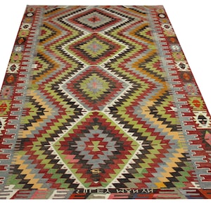 Alfombra Kilim de Anatolia de 10,5 x 5,7 pies Alfombra Kilim de área Alfombra Kilim vintage hecha a mano Alfombra de suelo Alfombras orientales Alfombra Kilim hecha a mano TR-2097
