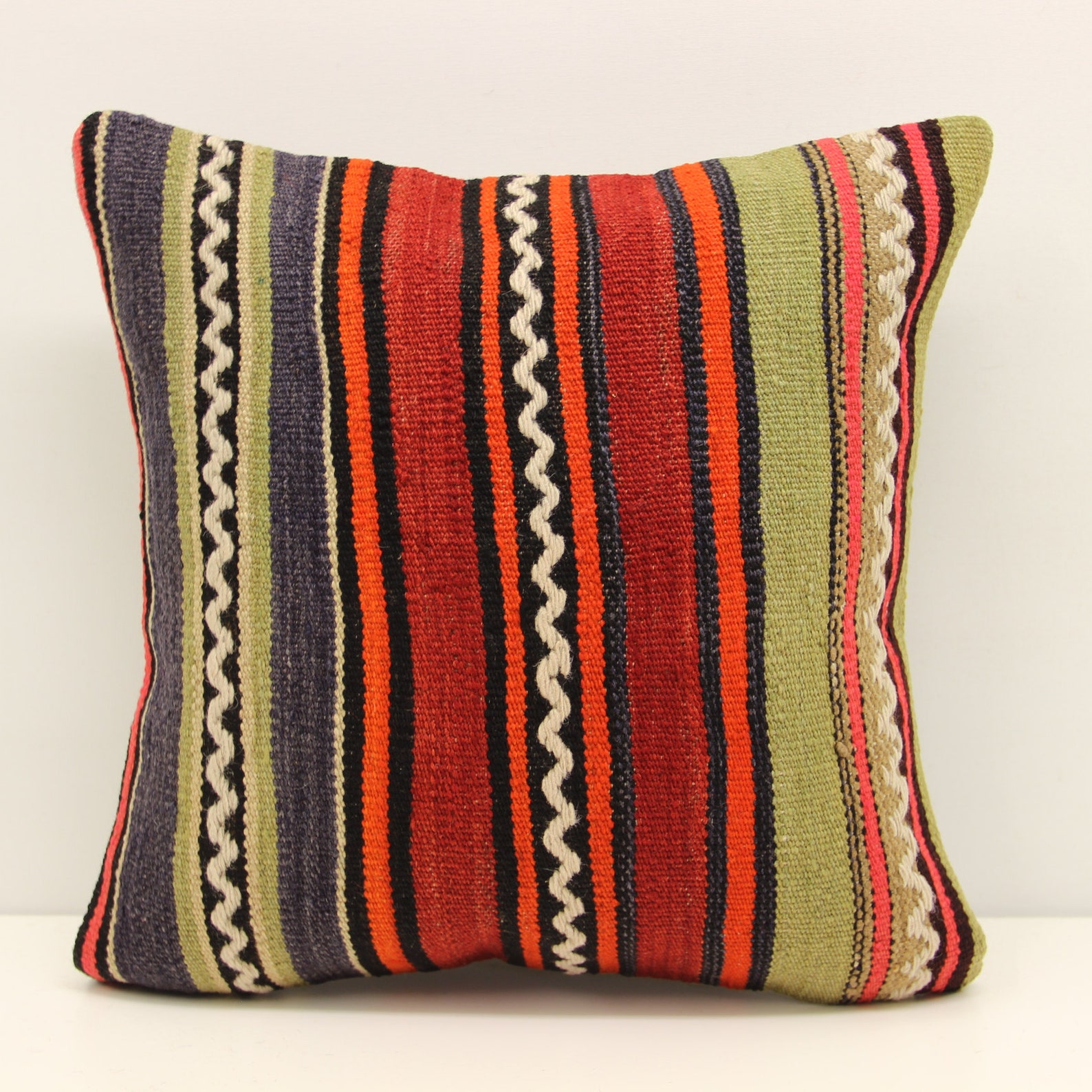 Kilim Pillow 16x16 Inch 40x40 Cm Decorative Pillow Boho Etsy