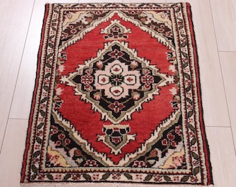 Handmade Turkish Kilim Rug 2'7x2'0, Vintage Wool Area Rug