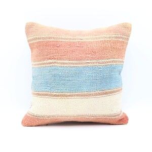 Turkish kilim pillow 14x14 inch Bohemian Kelim pillow Oriental Cushion cover Anatolian Art deco pillow cover Vintage Sofa pillow SL-1048