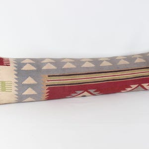 Twin extra long size kilim pillow cover 12x48 inch King size Anatolian lumbar Kilim Bohemian Geometric Bedding Chevron Queen Pillow N-840