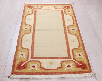 Alfombra Kilim turca vintage, 1,52 m x 0,81 m, alfombra otomana pequeña