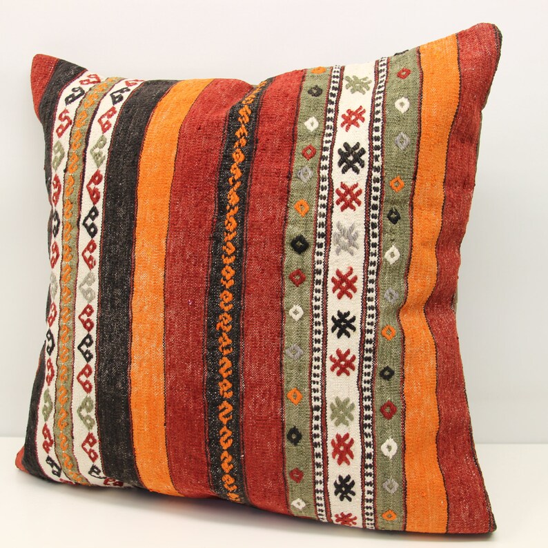 Kilim Pillow Cover 24x24 Inch 60x60 Cm Huge Kilim Pillow Etsy