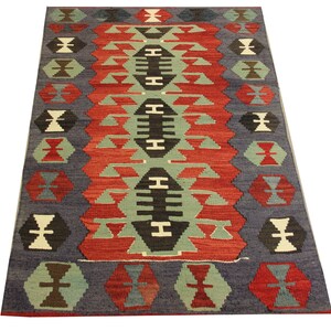 Turkish Kilim rug 4,4x2,8 feet Area rug  Oriental Kilim rug Floor Kilim Rug Turkish Rug Ottoman Style Handmade Kilim Small Rug  TR-2062