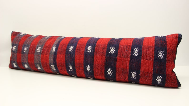 King size kilim pillow cover 14x48 inch 35x120 cm Bedding lumbar Kilim pillow cover extra long pillow cover Home Desing Oblong pillow T-209