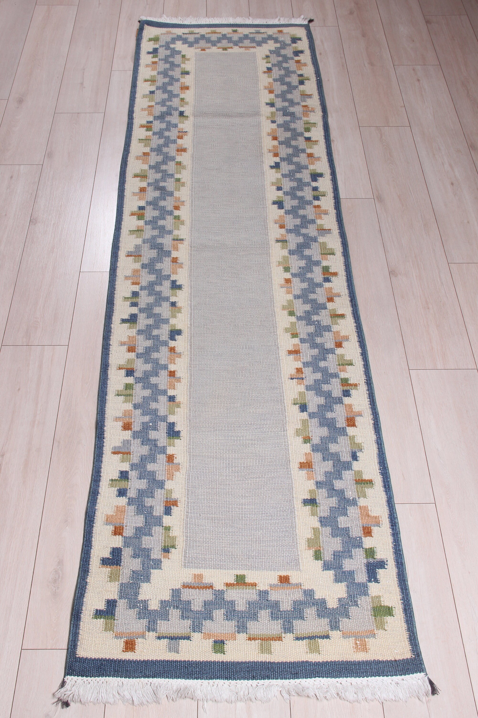 Vintage Turkish Kilim Rug 9'3x2'4, Handwoven Wool Accent Rug - Etsy