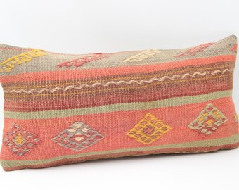 Boho Kilim Kuddfodral, 10x20 turkisk kudde