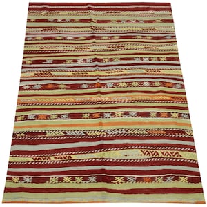 Traditional Small Kilim rug 6,5x3,9  feet Area rug  Oriental kilim rug Floor Kilim Rug Turkish Rugs Handmade Kilim Rug TR-72