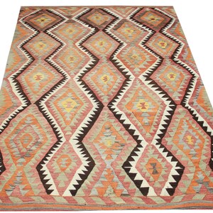 Turkish Oriental Kilim rug 9,1x5,9 feet Area kilim rug boho kilim rug Floor Rug Oriental Rugs Handmade Kilim Rug  TR-1912