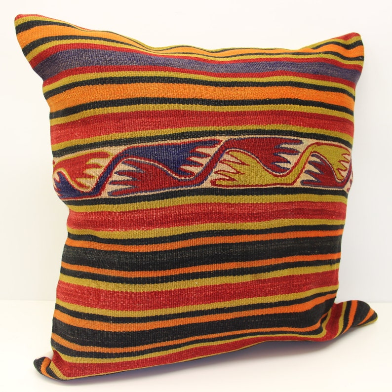 Kilim Pillow Cover 24x24 Inch 60x60 Cm Huge Kilim Pillow Etsy