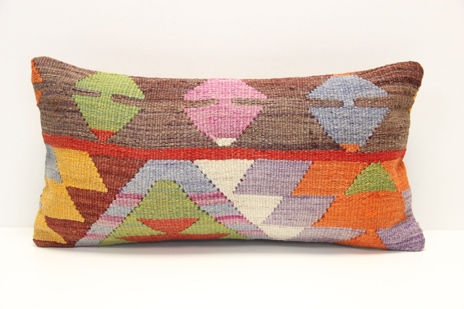 Anatolian Kilim Pillow Cover 12x24 Inch 30x60 Cm Ethnic Etsy