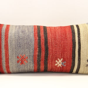 Anatolia kilim copricuscino 12x24 pollici Etnico Kilim cuscino Sedia cuscino Accent Pillow Cuscino Tiro cuscino Bolster Divano Cuscino D-852